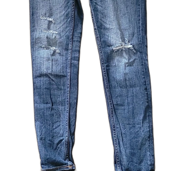 Vigoss 6/28 Women's Skinny Jagger Distressed Blue Jeans - Picture 4 of 4